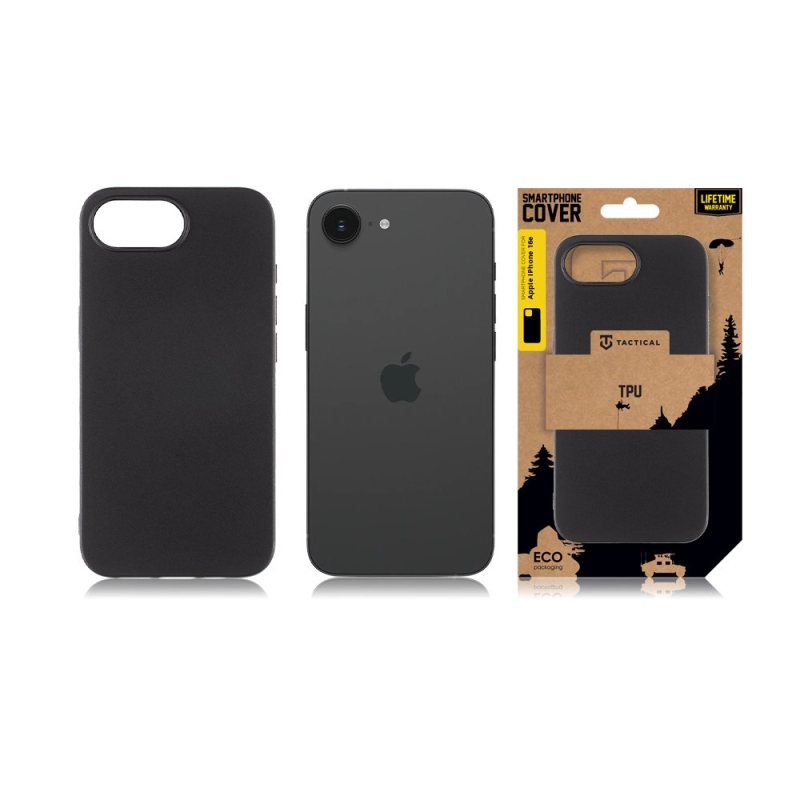 Taktikai TPU borítás Apple iPhone 16e fekete készülékhez