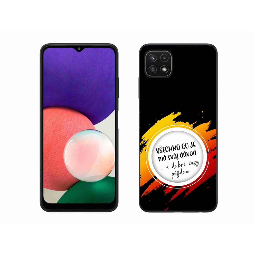 Gél borítás mmCase Samsung Galaxy A22 5G - idézem 3 fekete háttér