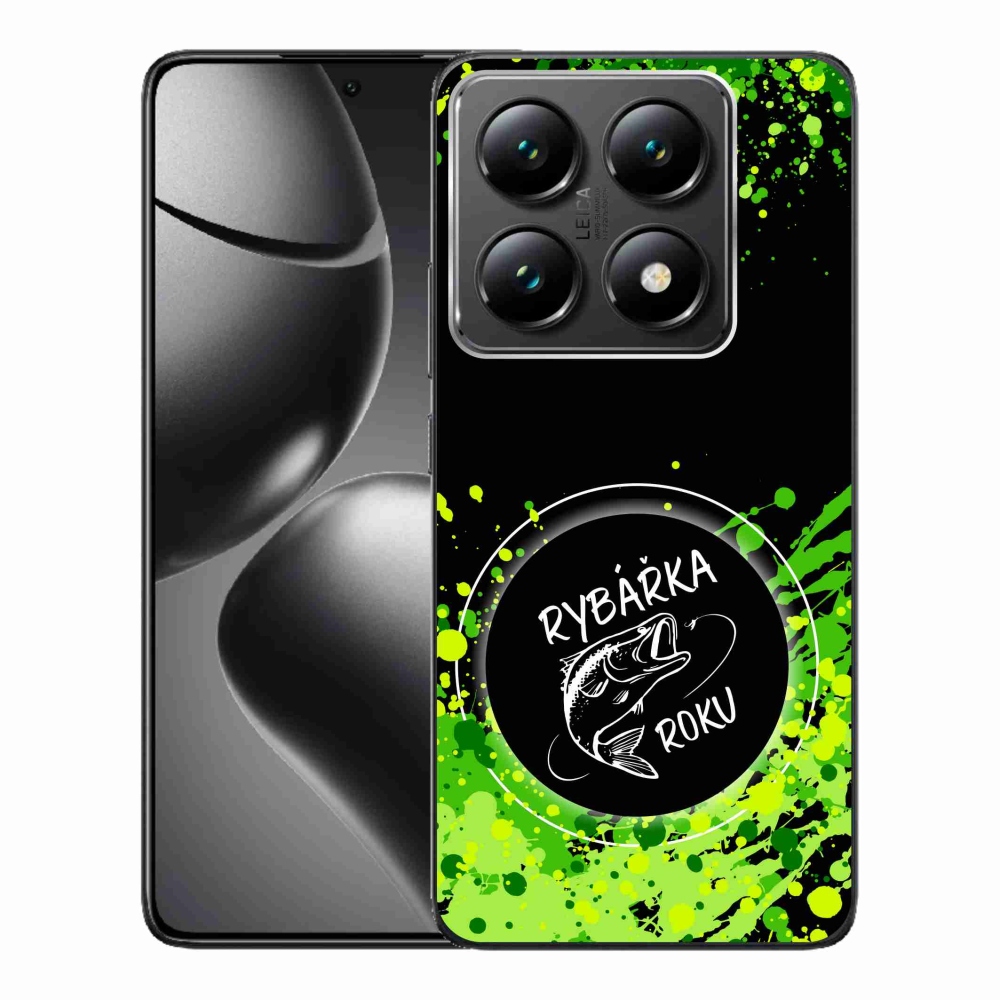 Gél borítás mmCase a Xiaomi 14T Pro számára - az év halászának fekete háttere