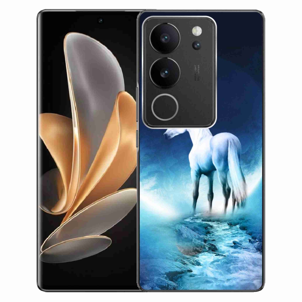 Gél borítás mmCase a Vivo V29 5G készülékhez - fehér egyszarvú