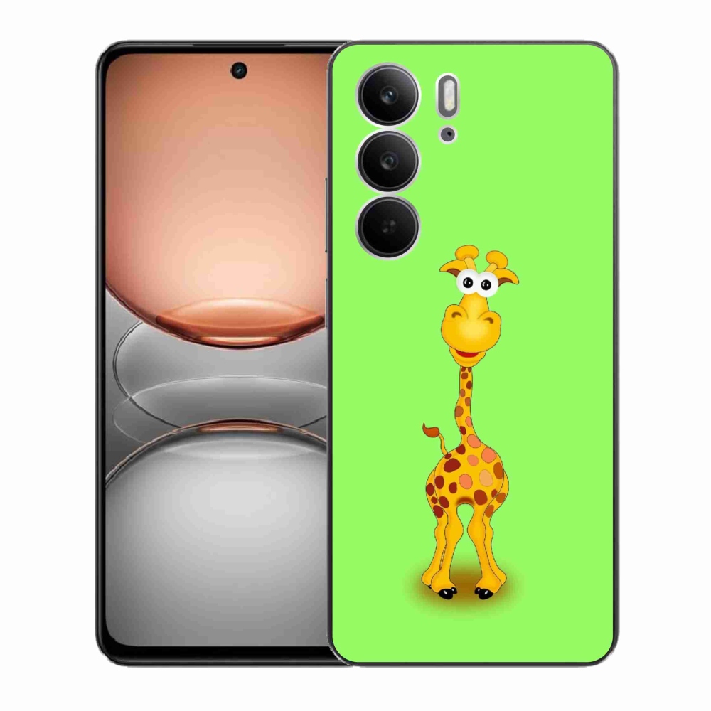 Gél borító mmCase a Realme C75 készülékhez - rajzfilm zsiráf
