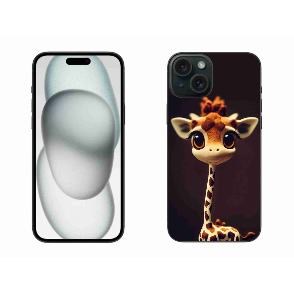 Zselés borítás mmCase iPhone 15 Plus készülékhez - kis zsiráf
