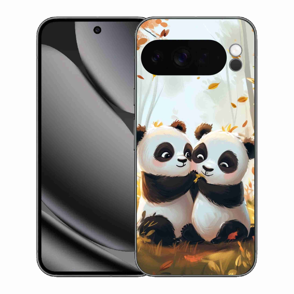 Zselés borítás mmCase a Google Pixel 10 Pro XL számára - pandák