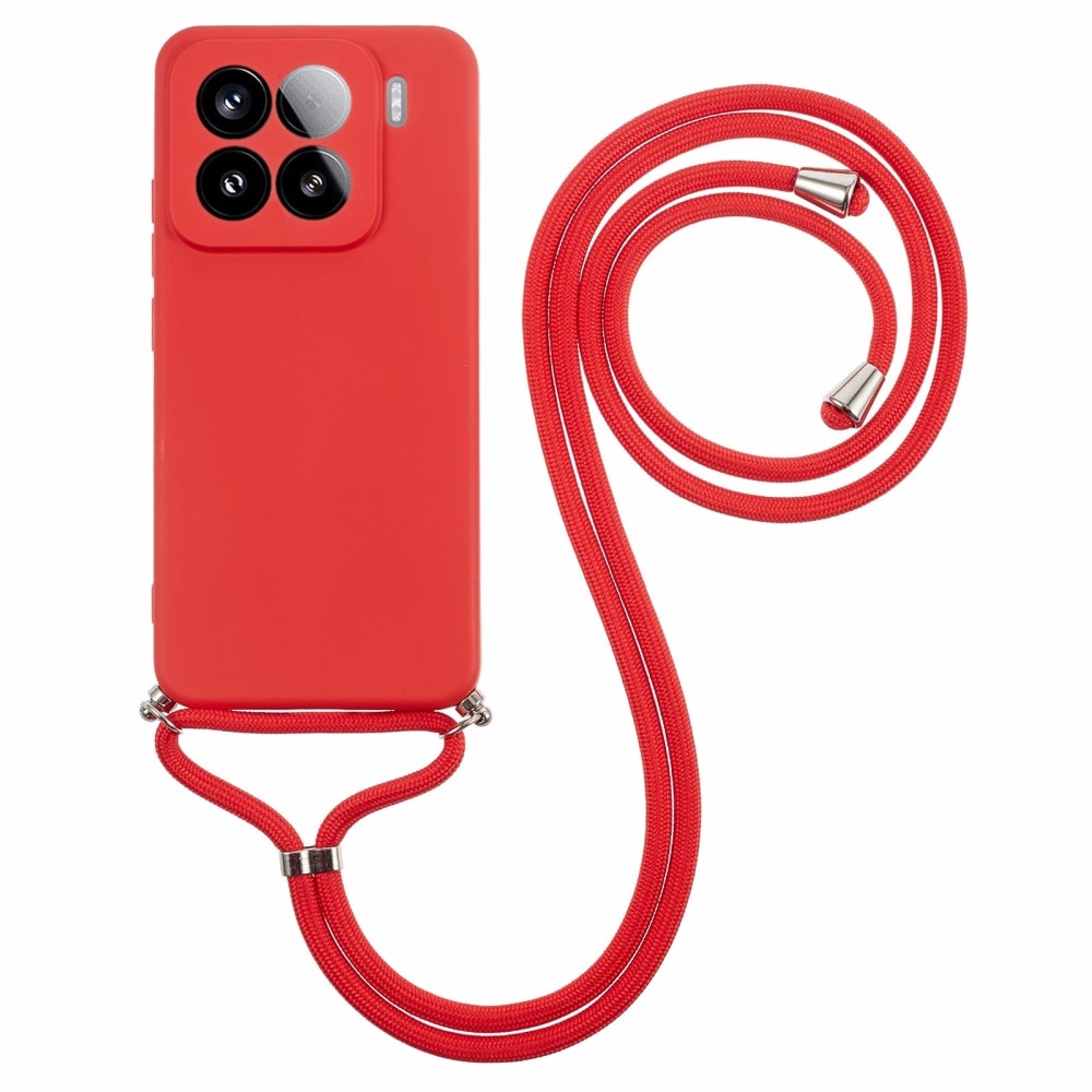 Bélelt zselés tok zsinórral Xiaomi 15 Pro-hoz - piros