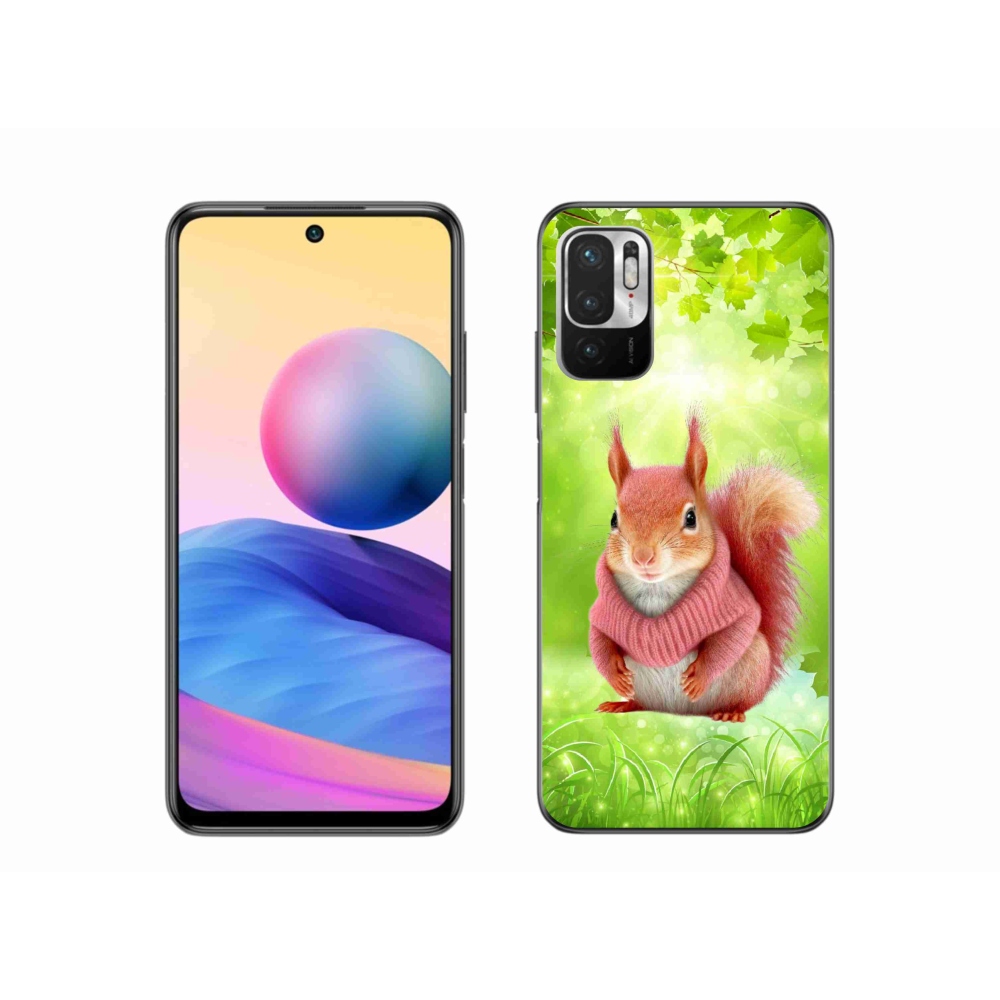 Gél borítás mmCase a Xiaomi Redmi Note 10 5G-hez - mókus pulóverben