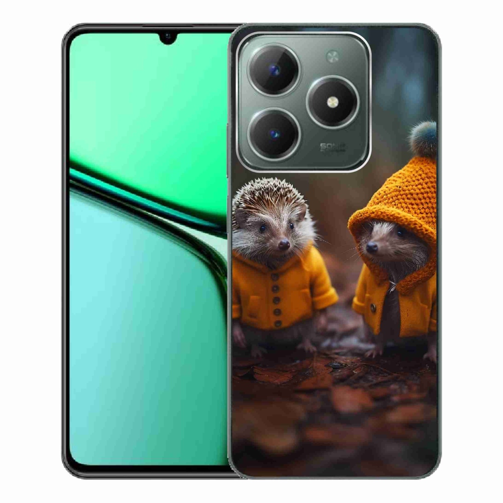 Zselés borítás mmCase a Realme C61 készülékhez - sündisznók