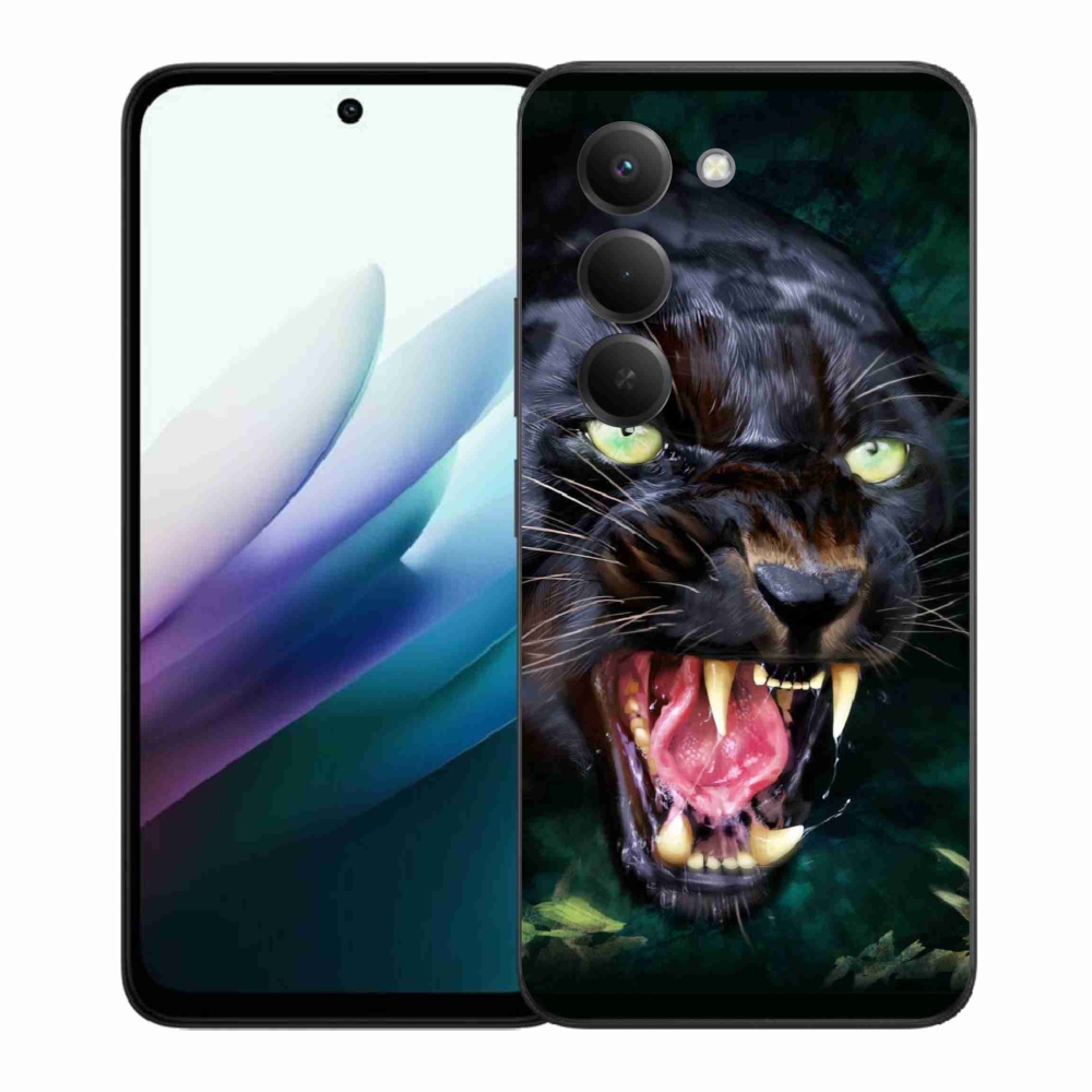 Gél borító mmCase a Xiaomi Redmi 15 4G/5G (171mm) - dühös fekete párduchoz