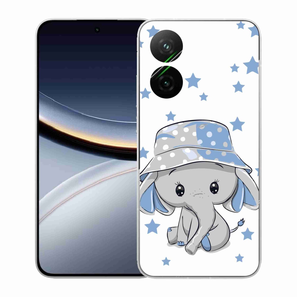 Gél borítás mmCase a Xiaomi Poco F7 5G-hez - kék elefánt