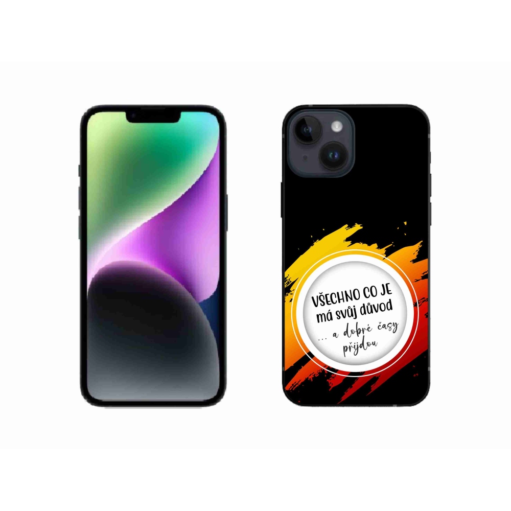 Zselés borítás mmCase iPhone 14 készülékhez - idézet 3 fekete háttér