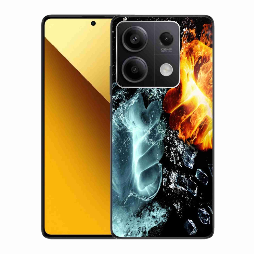 Gél borítás mmCase a Xiaomi Redmi Note 13 5G - víz és tűz számára