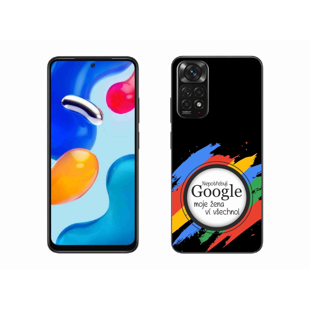 Gél borító mmCase a Xiaomi Redmi Note 11S 4G - a nő mindent tud fekete háttérrel