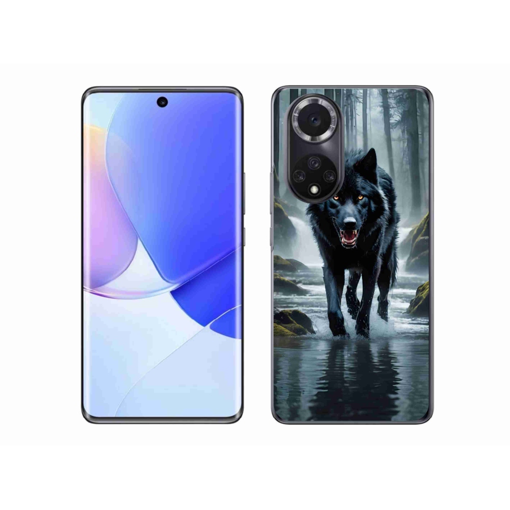 Gél borítás mmCase a Huawei Nova 9-hez - fekete farkas