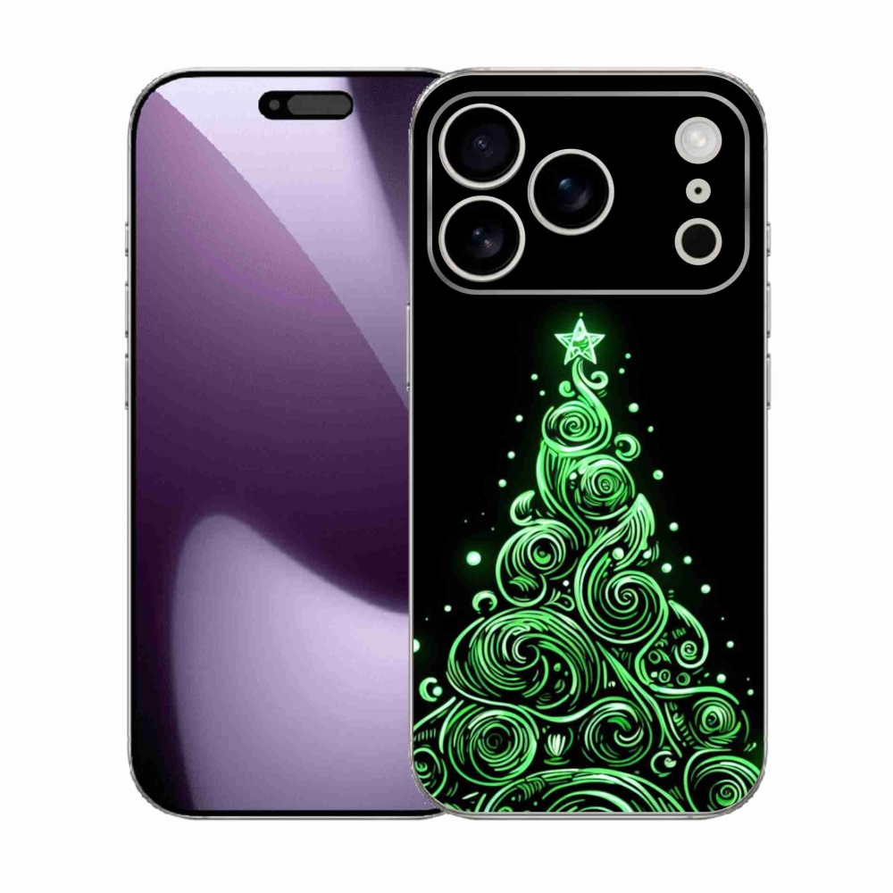 Gél borítás mmCase iPhone 17 Pro készülékhez - neon karácsonyfa 3