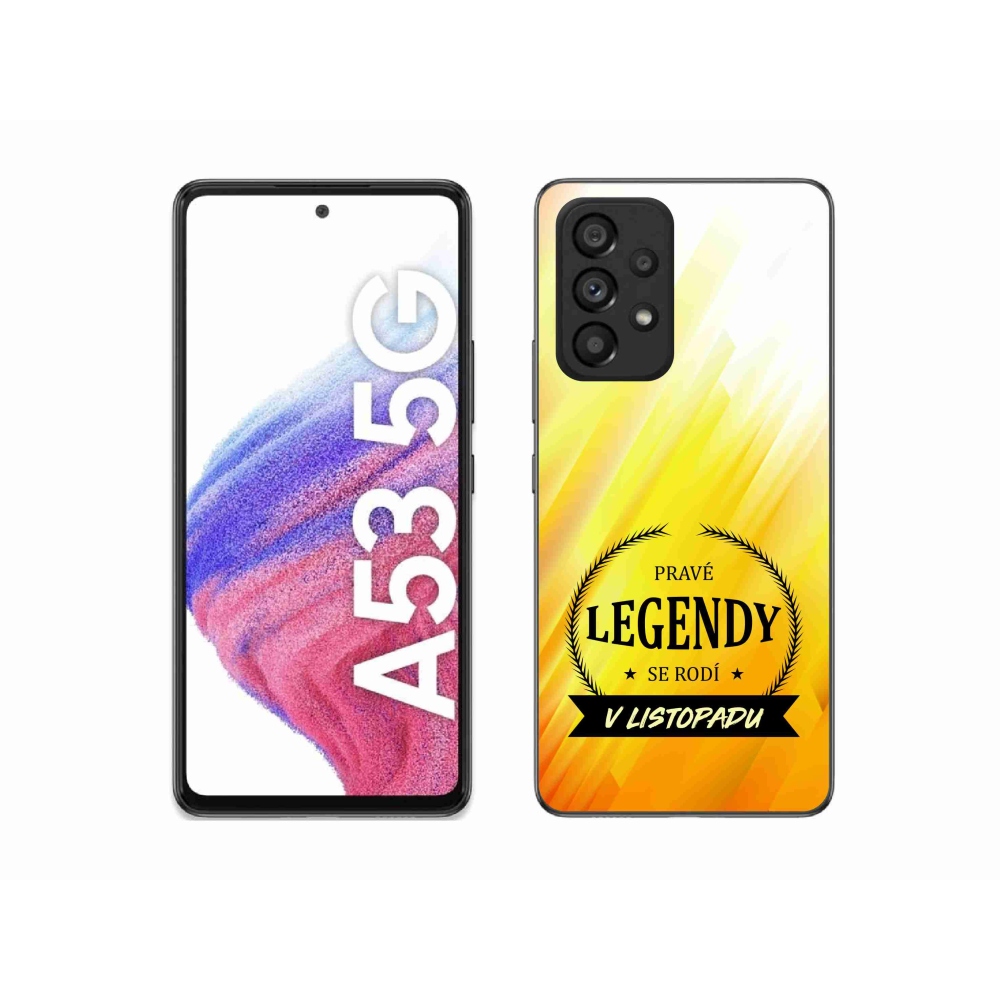 Gél borítás mmCase Samsung Galaxy A53 5G - Legendák novemberben sárga háttérrel