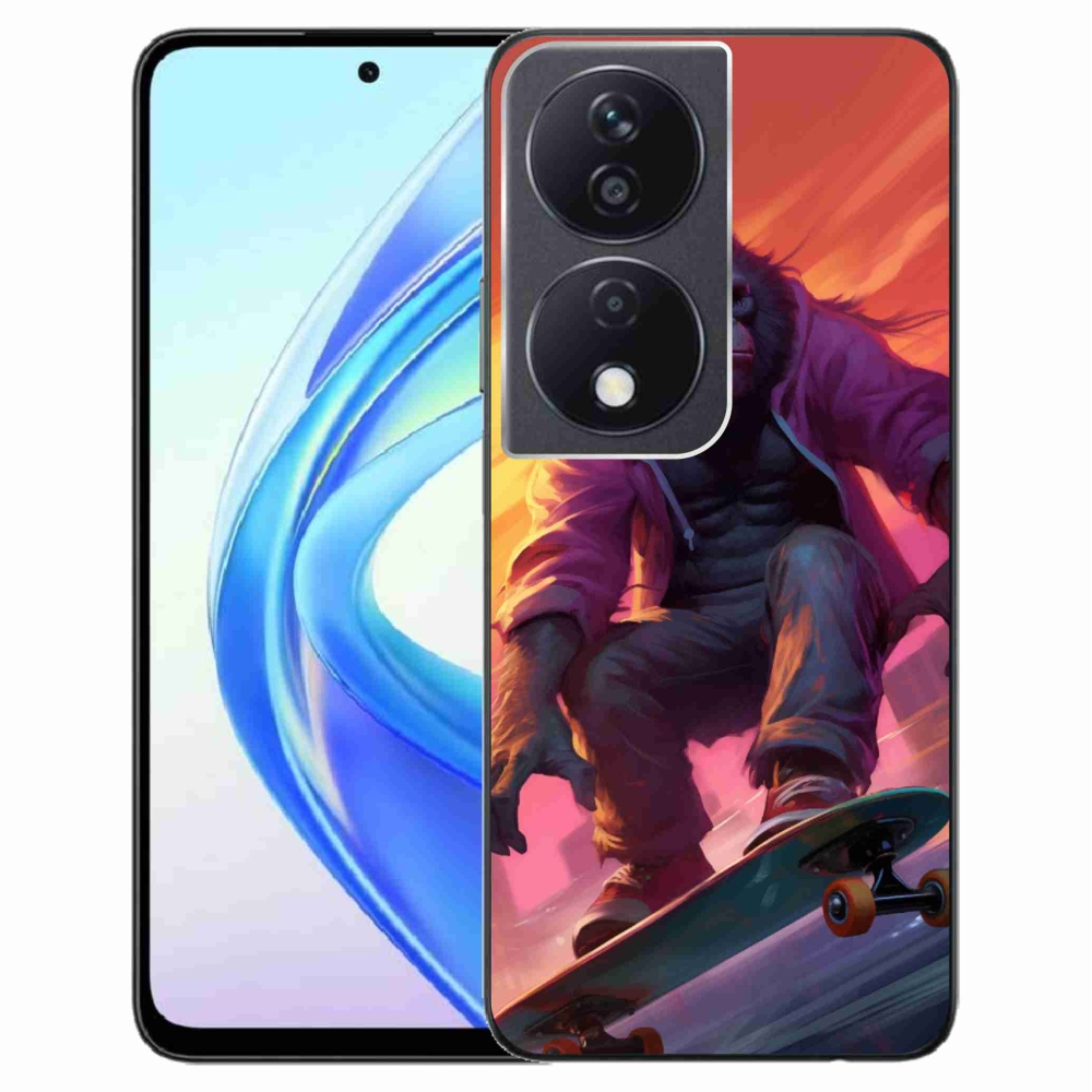 Zselés borítás mmCase a Honor X7b/Honor 90 Smart számára - gorilla a gördeszkán