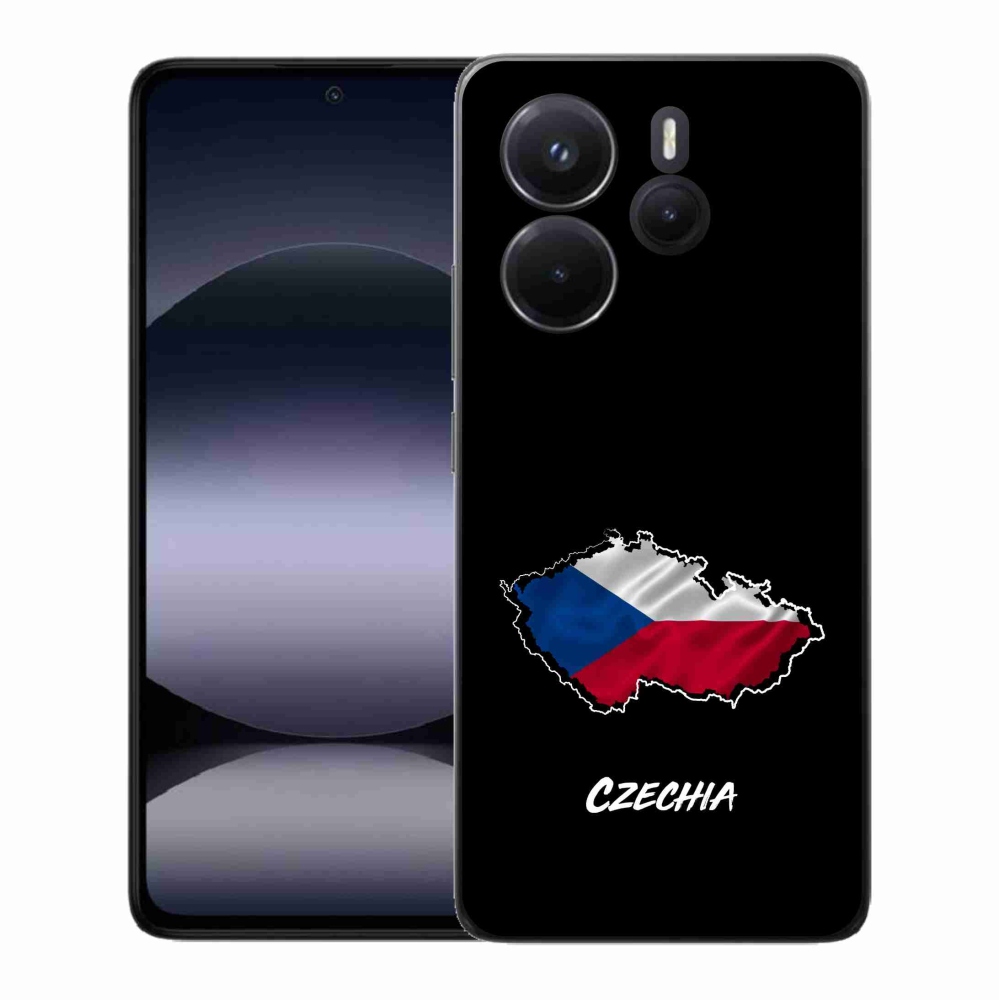 Gél borító mmCase a Xiaomi Redmi Note 14-hez - Csehország fekete háttérrel