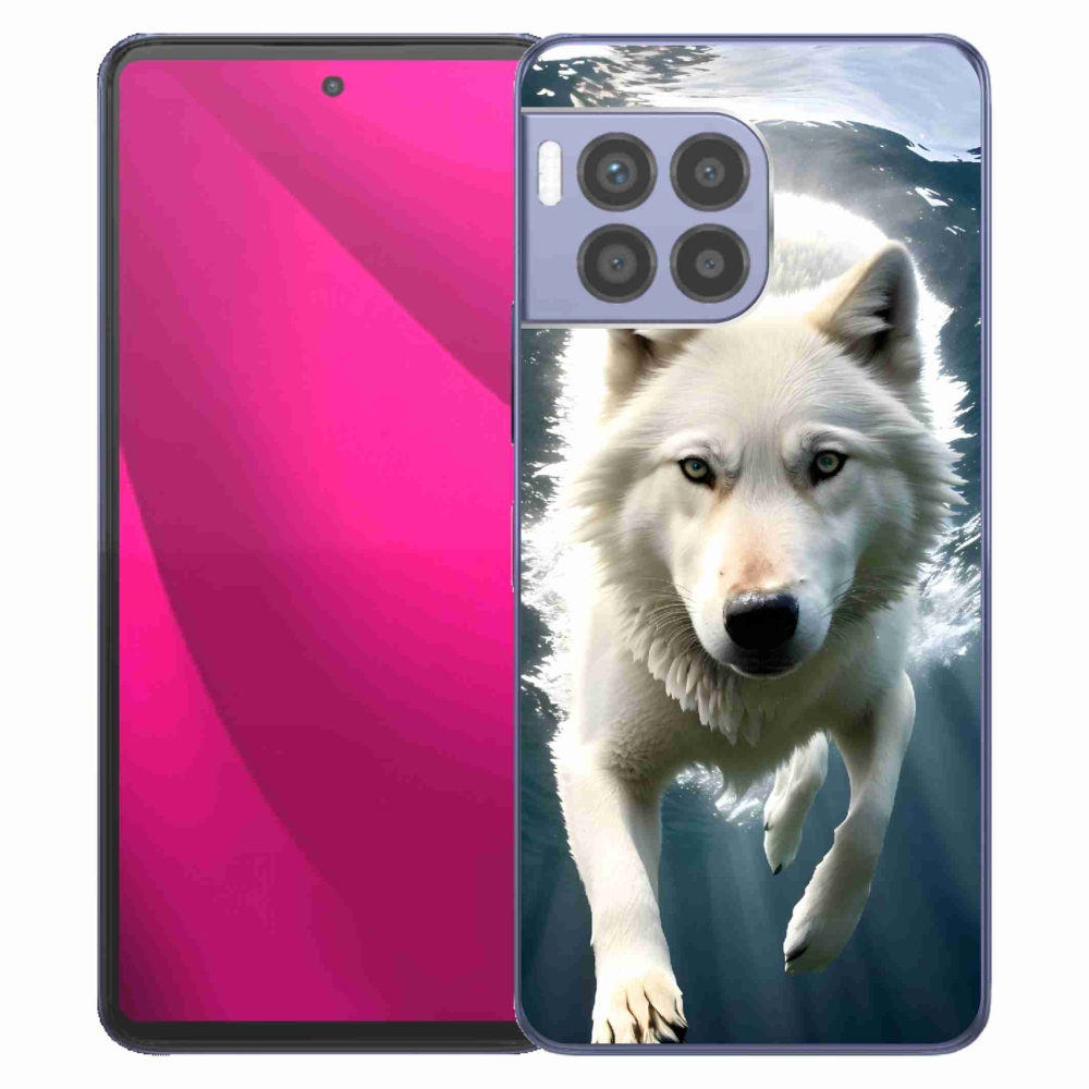 Zselés borítás mmCase a T-Mobile T Phone 2 Pro készülékhez - fehér farkas