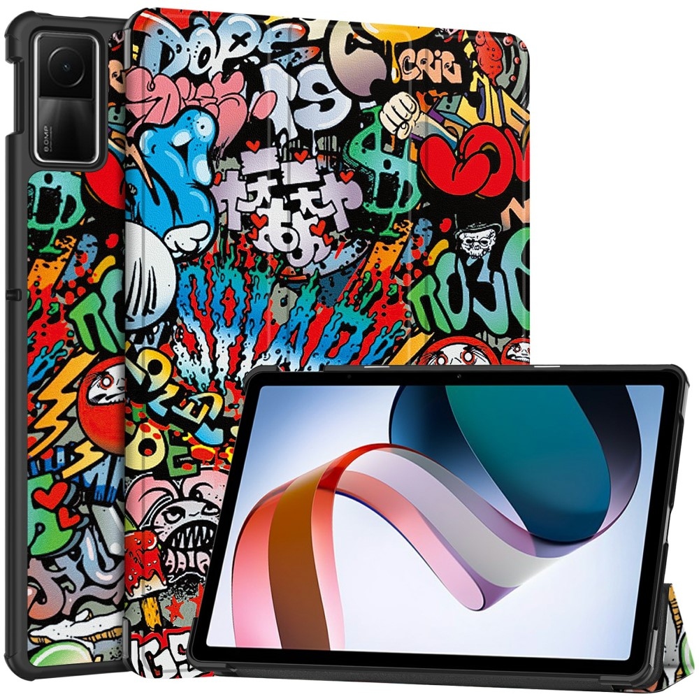 Nyomtatás intelligens záró tok a Xiaomi Redmi Pad SE-hez - graffiti