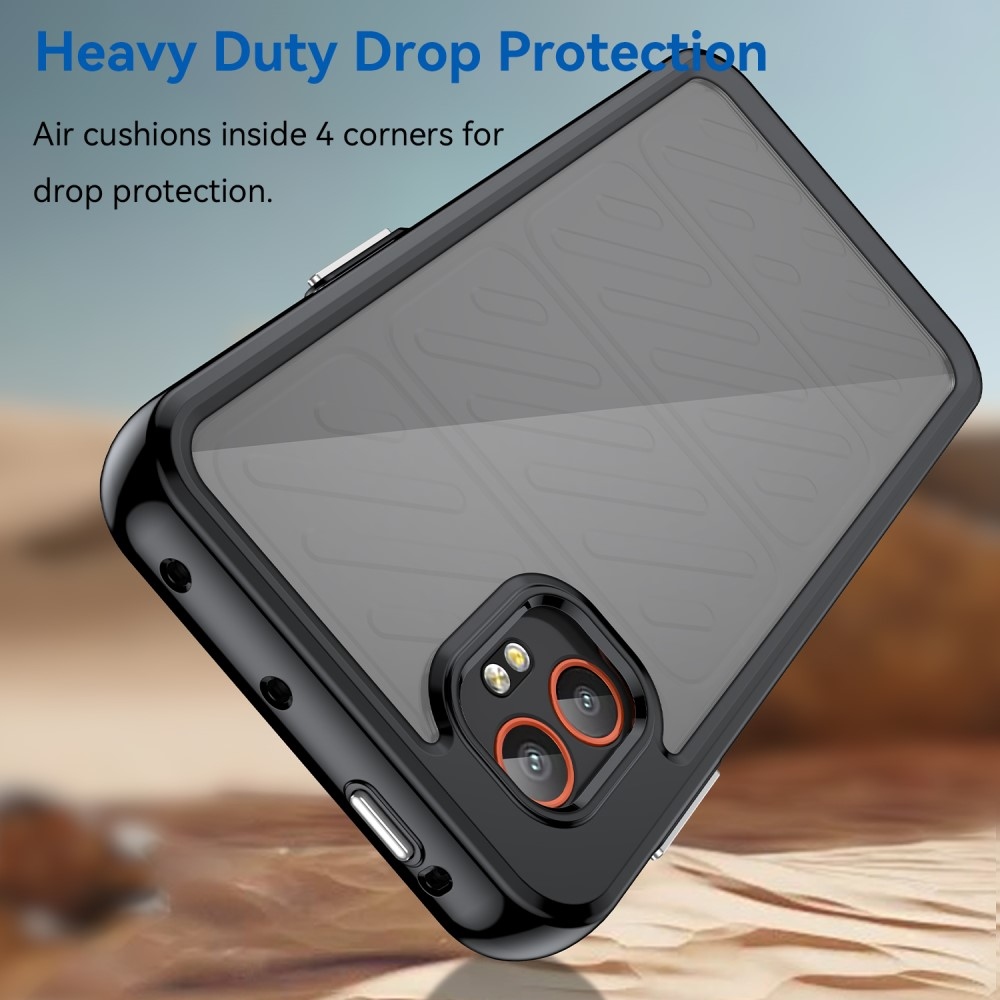 Gél tok kemény hátlappal Samsung Galaxy Xcover 7 Pro készülékhez - fekete