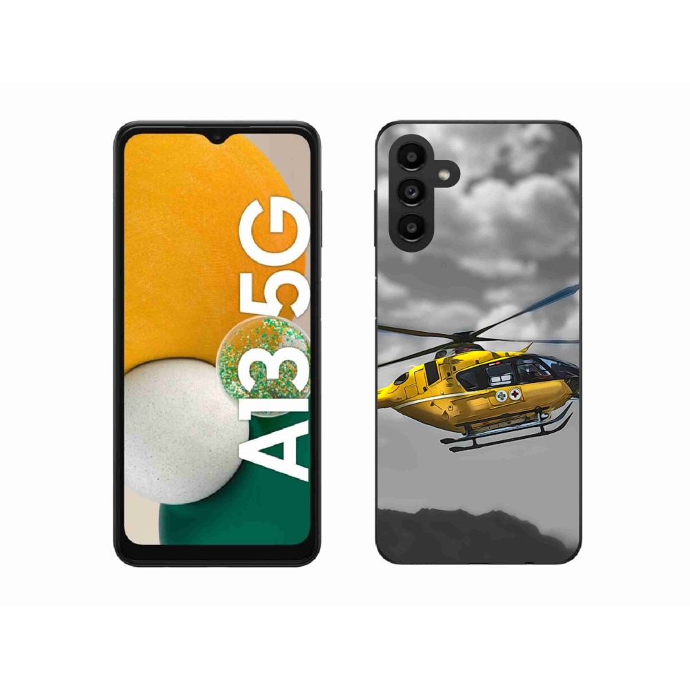 Zselés borítás mmCase Samsung Galaxy A13 5G - sárga helikopterhez