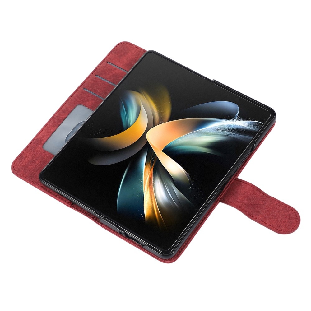 Tárcás könyvtáska Samsung Galaxy Z Fold5 5G - piros