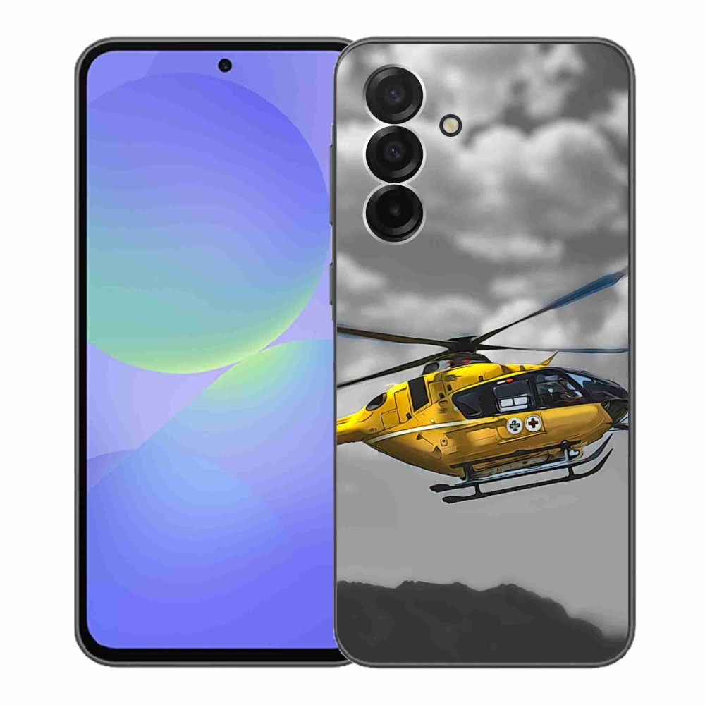 Gél védőhuzat mmCase Samsung Galaxy A36 5G - sárga helikopterhez
