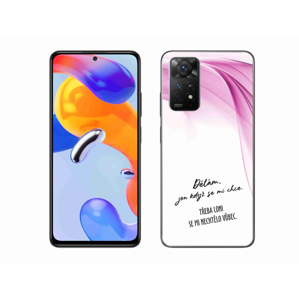 Gél borító mmCase a Xiaomi Redmi Note 11 Pro 4G/5G-hez - vicces szöveg 12 fehér háttérrel