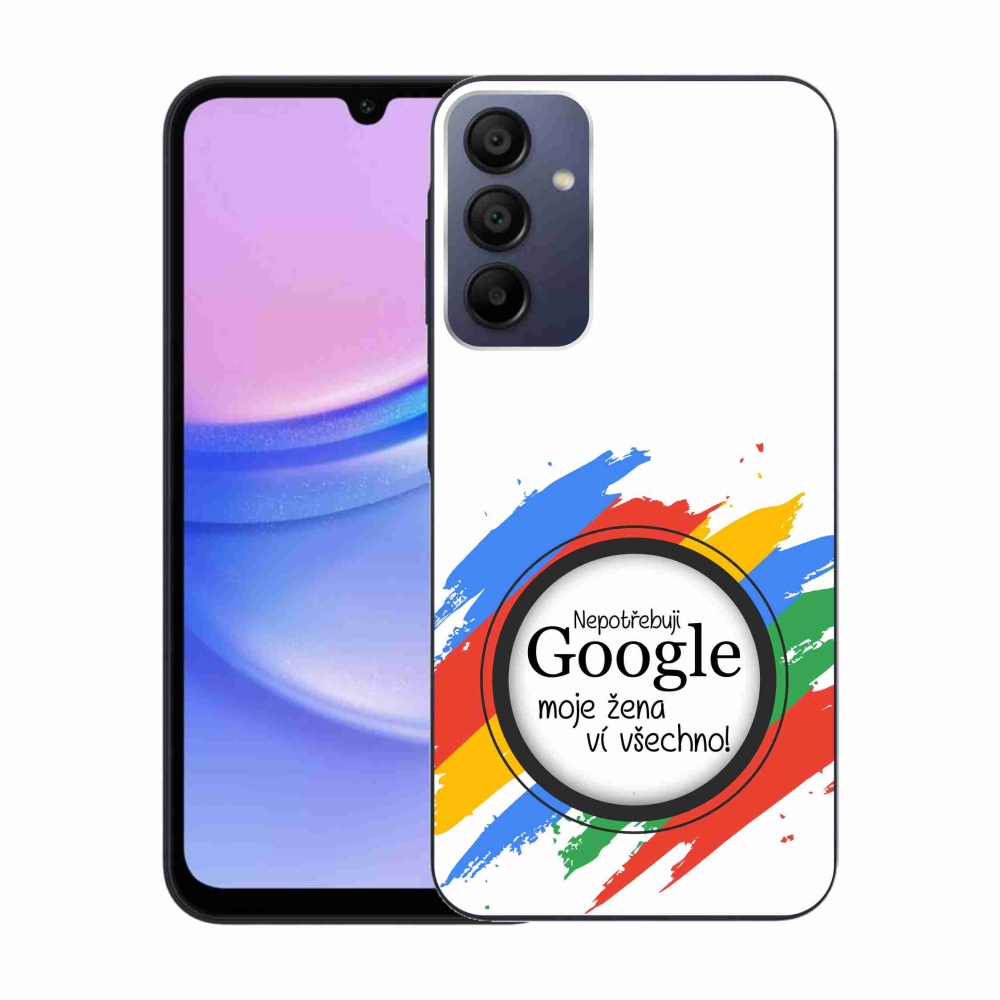 Gél borító mmCase Samsung Galaxy A15 4G/5G - a nő mindent tud fehér háttérrel