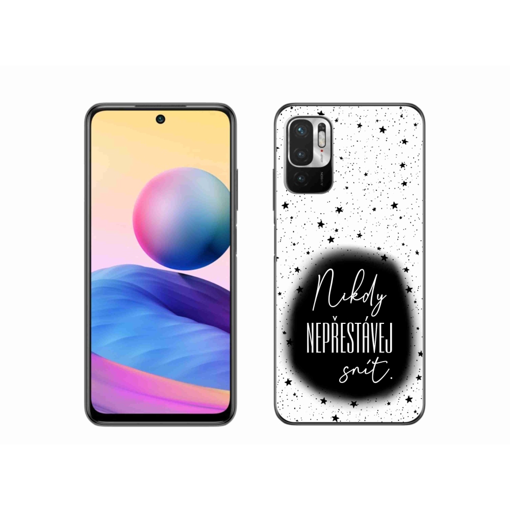 Gél borítás mmCase a Xiaomi Poco M3 Pro/5G számára - idézet 1 fekete és fehér háttérrel