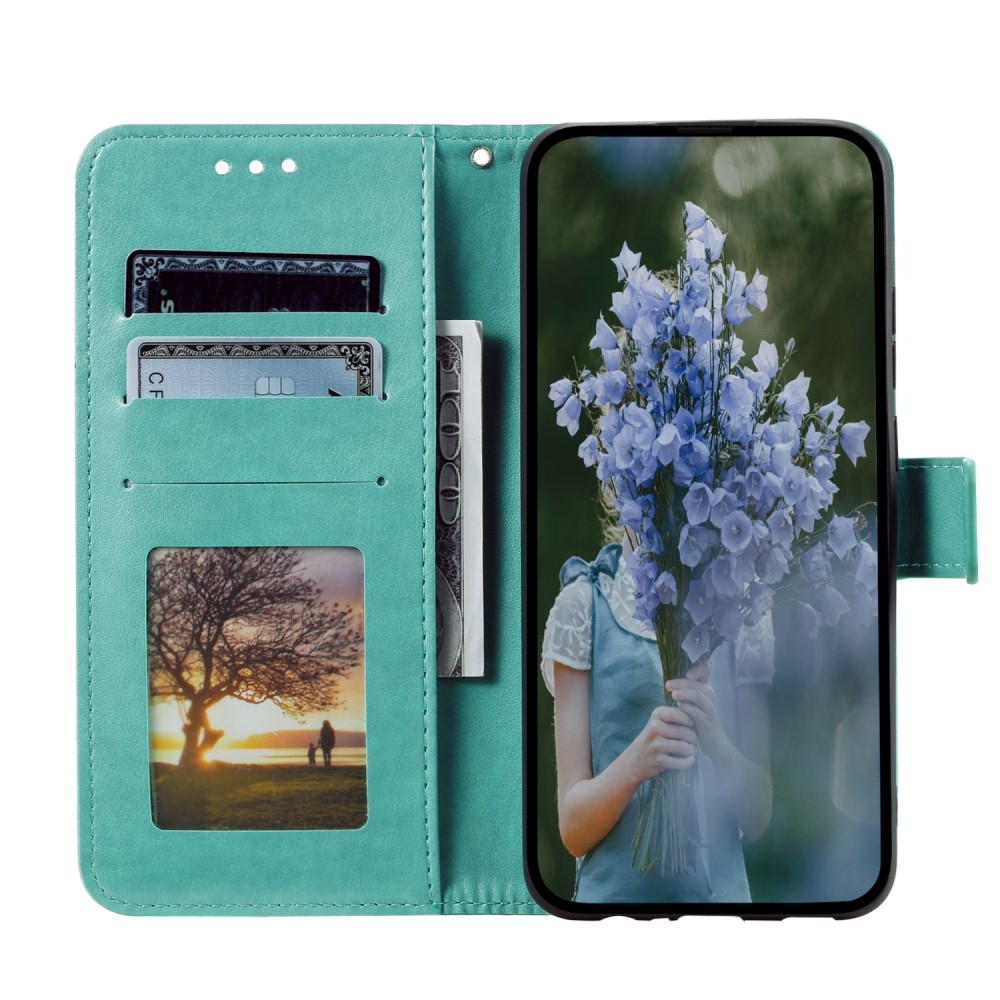 Mandala könyv tok a Xiaomi Redmi Note 14-hez - teal színű