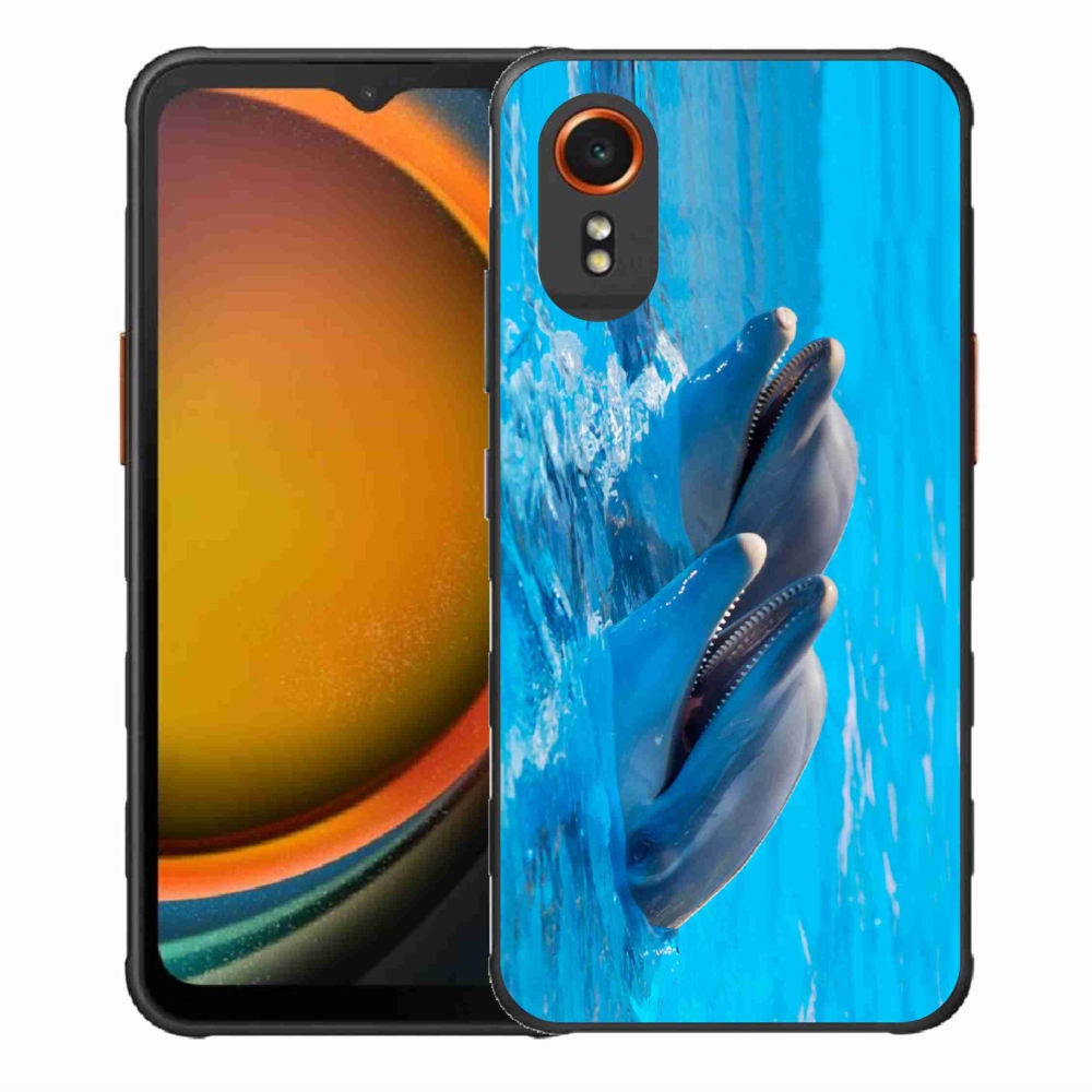 Gél borítás mmCase Samsung Galaxy Xcover 7 készülékhez - delfinek
