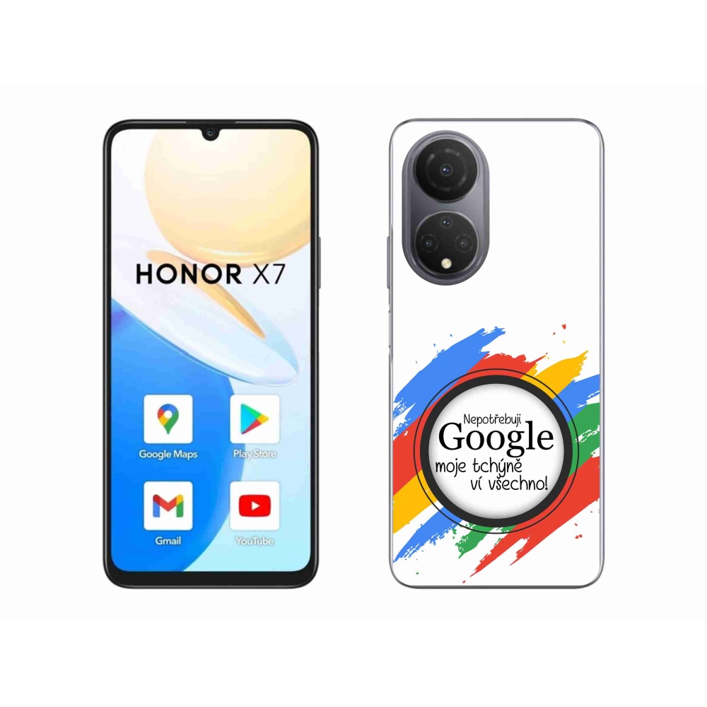 Gél borító mmCase a Honor X7-en - anyós tudja, hogy minden fehér háttérrel rendelkezik