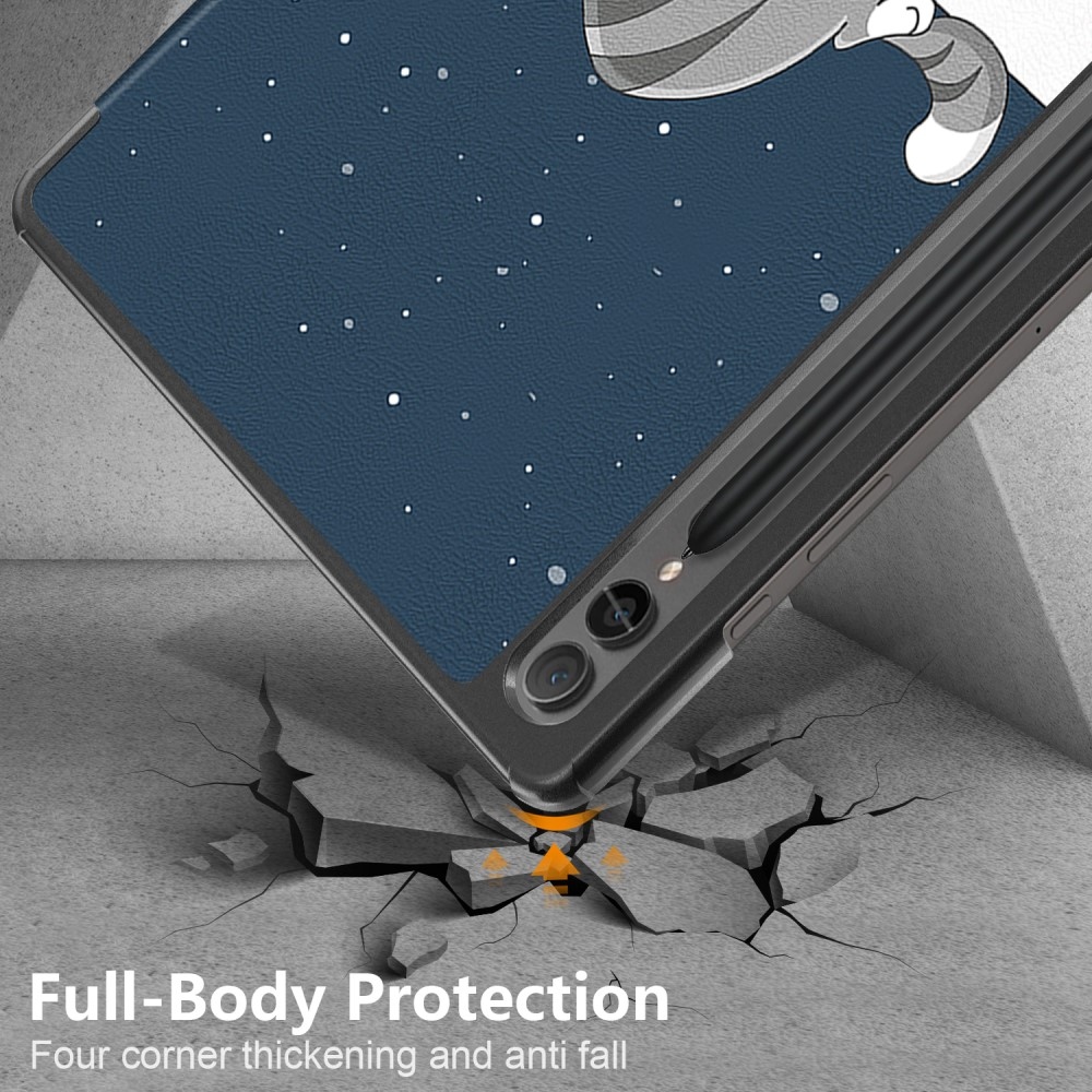 Nyomtatás intelligens záró tok a Samsung Galaxy Tab S9 FE+ készülékhez - macska