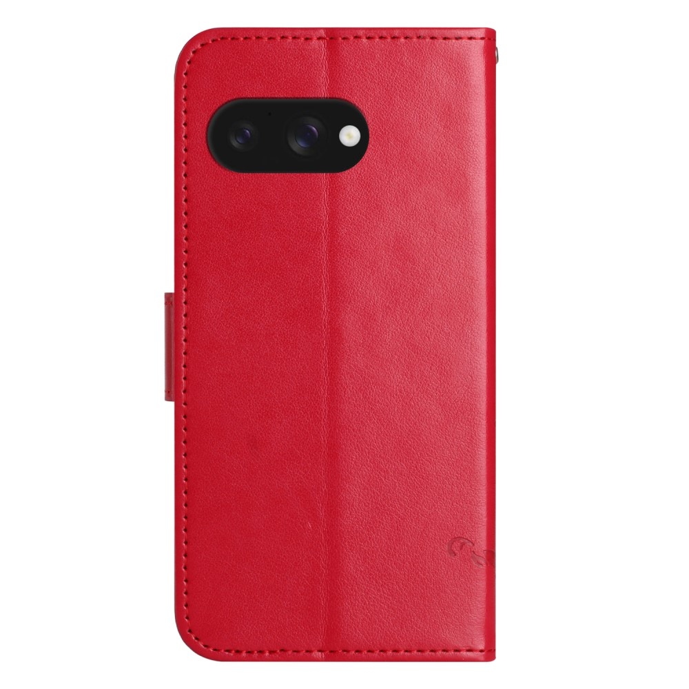 Virágos könyvtáska Google Pixel 9a - piros