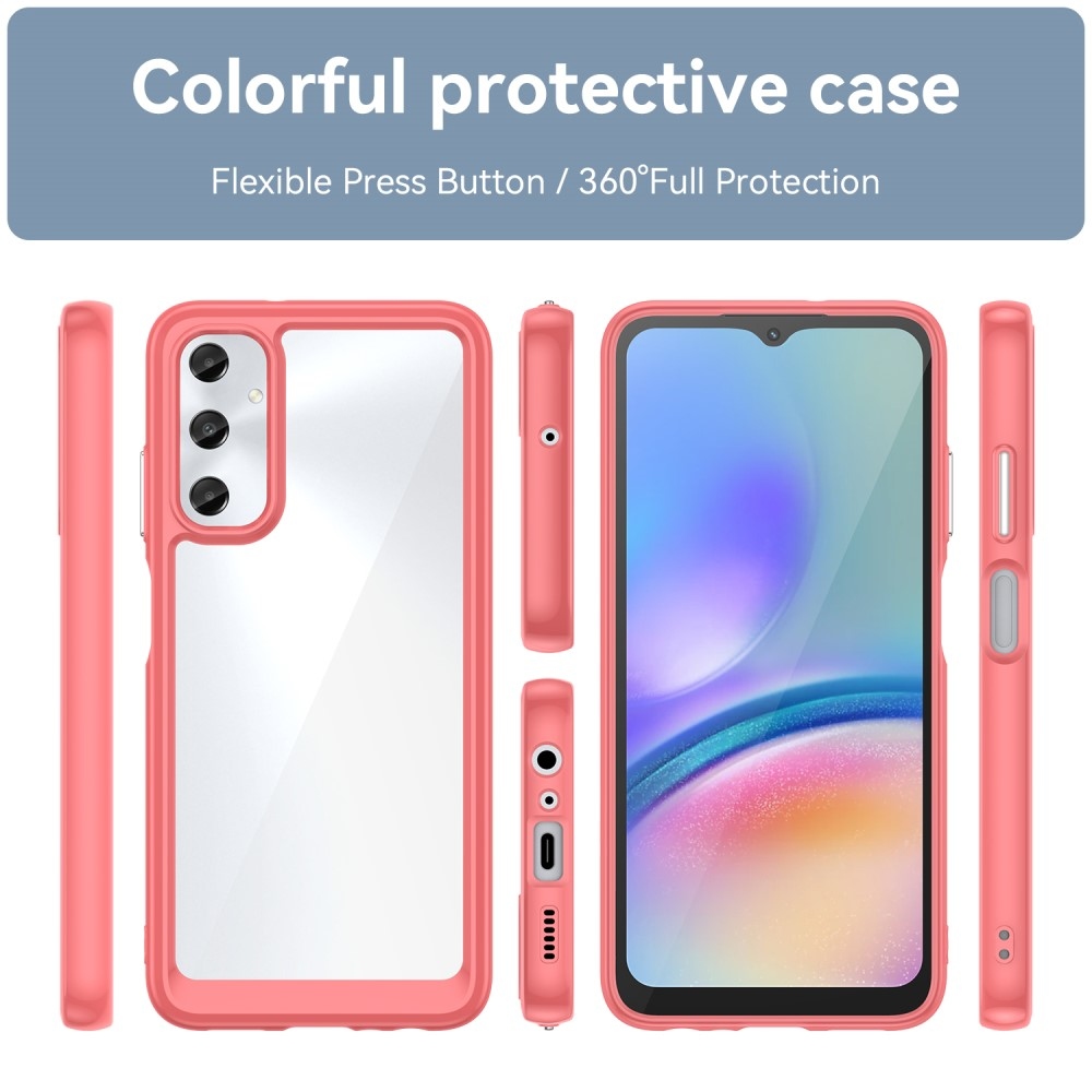 Gél tok kemény hátlappal Samsung Galaxy A05s készülékhez - piros