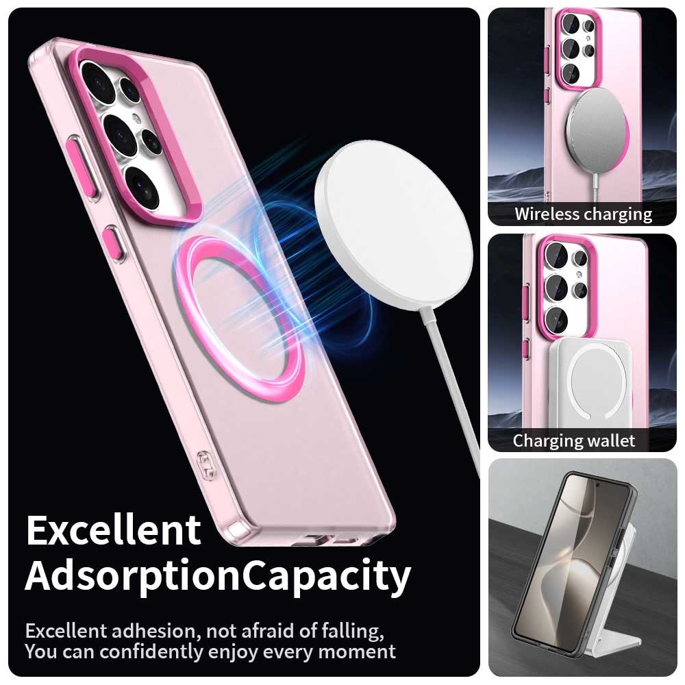 Candy zselés tok MagSafe-val a Samsung Galaxy S25 Ultra készülékre - rózsaszín