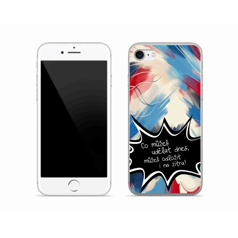 Zselés borítás mmCase iPhone SE (2020) - vicces szöveg 9 fekete háttér