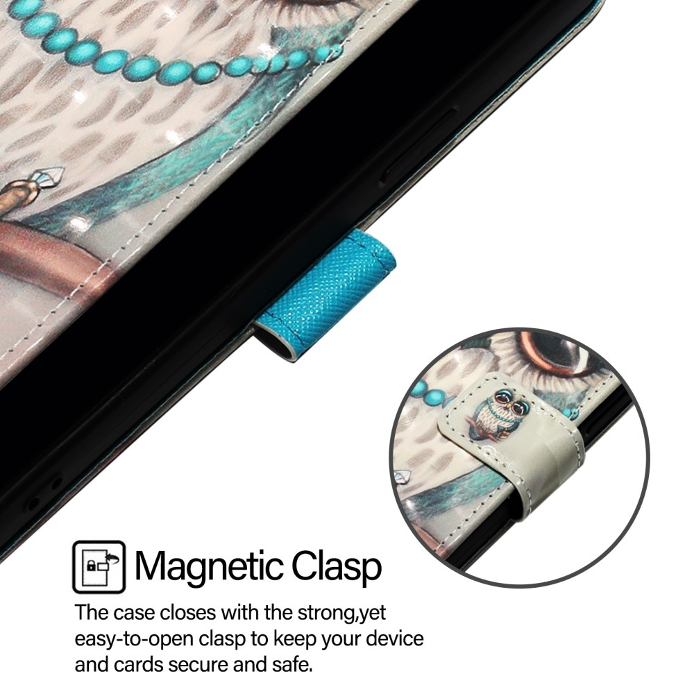 Patte könyv tok Samsung Galaxy M55 5G - bagoly