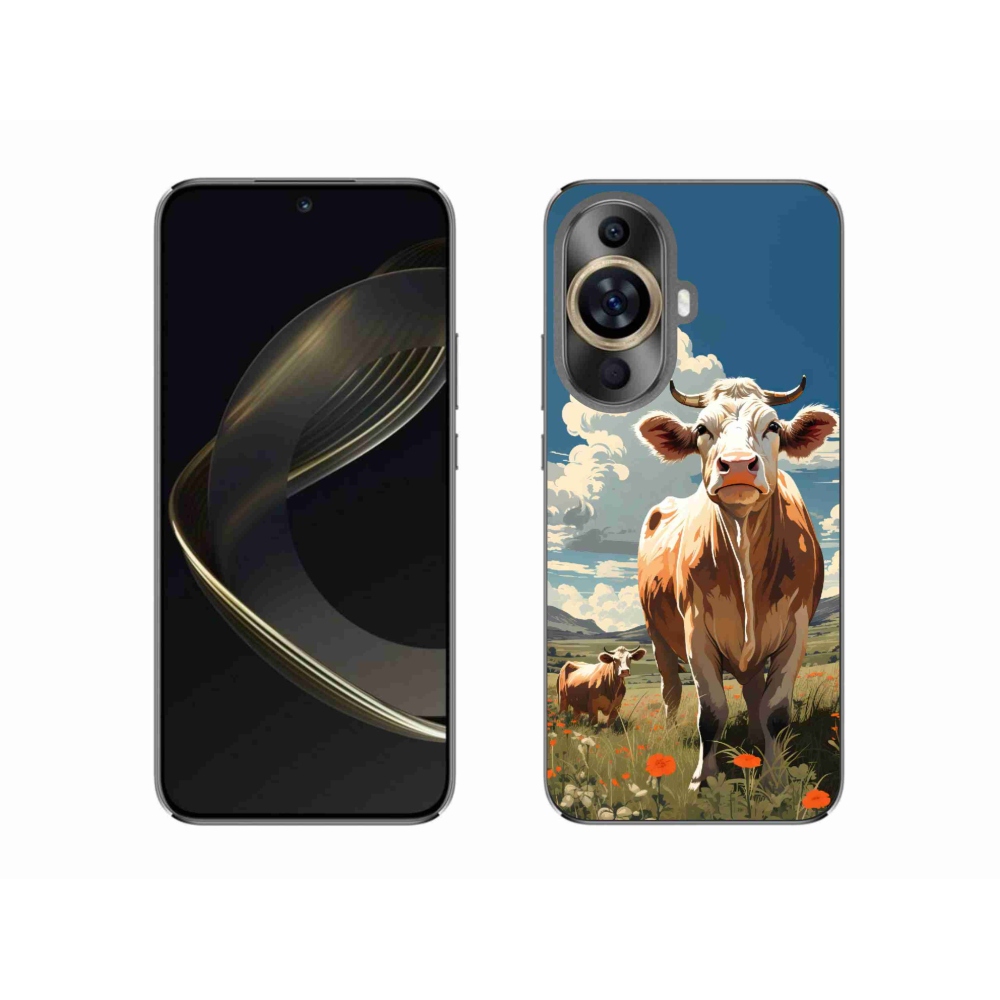 Gél borítás mmCase a Huawei Nova 11-en - tehenek a réten