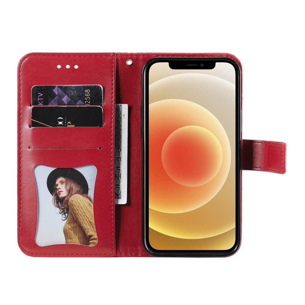 Mandala könyv tok a Vivo V50 Lite 4G/5G készülékhez - piros