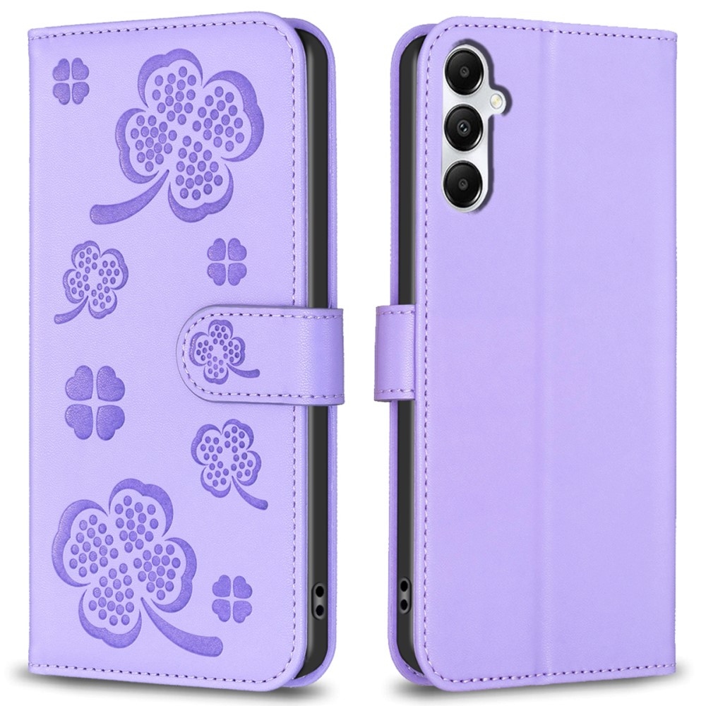 Clover könyv tok Samsung Galaxy A56 5G készülékhez - lila