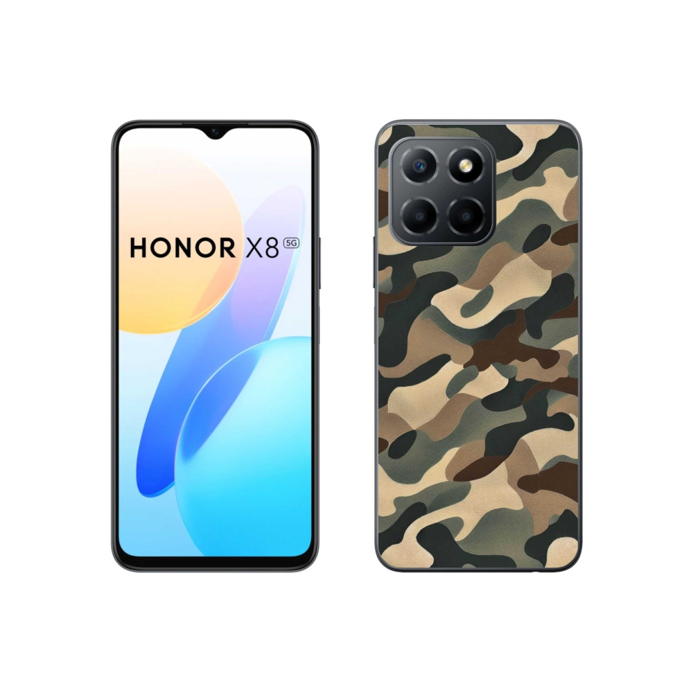 Zselés borítás mmCase a Honor X8 5G/70 Lite 5G számára - terepszínű minta 11