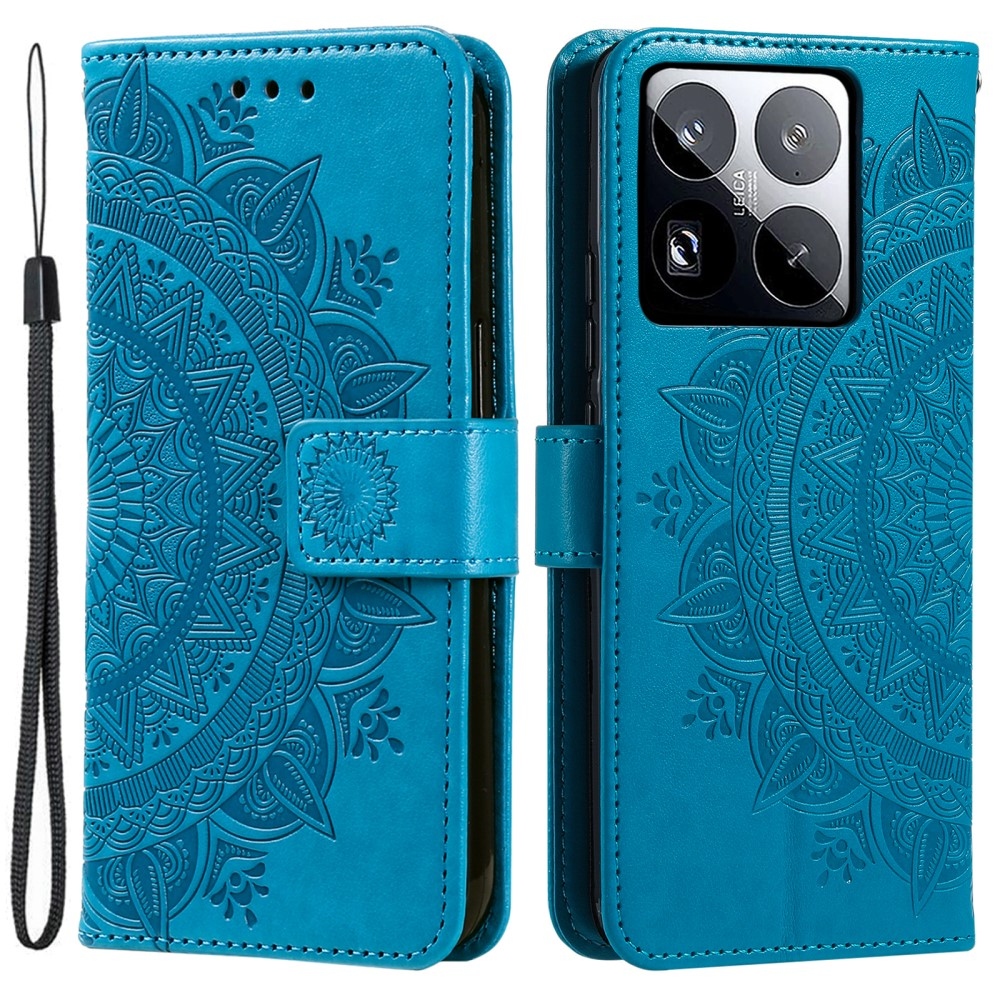 Mandala könyv tok Xiaomi 15 Pro-hoz - kék