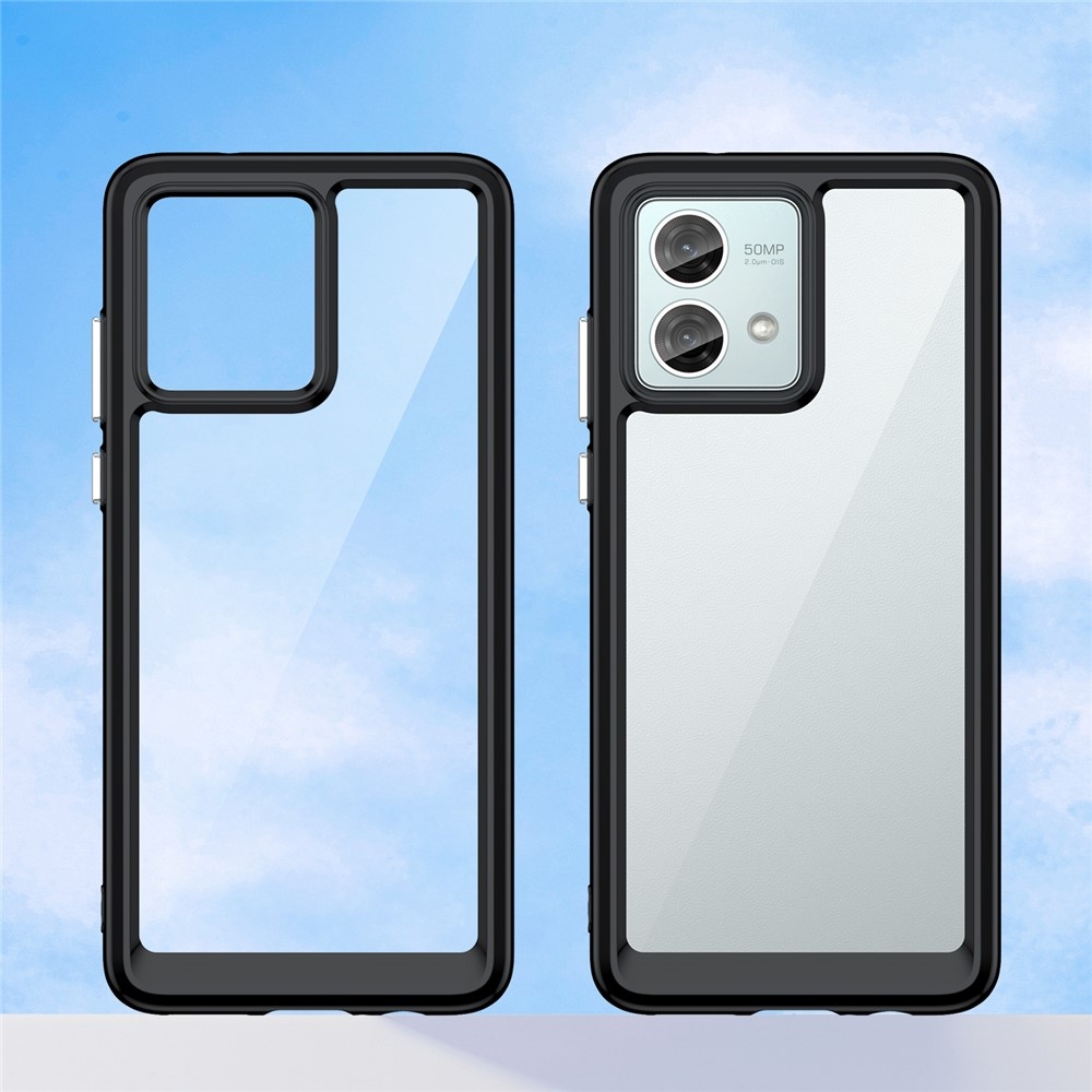 Gél tok kemény hátlappal a Motorola Moto G84 5G készülékhez - fekete