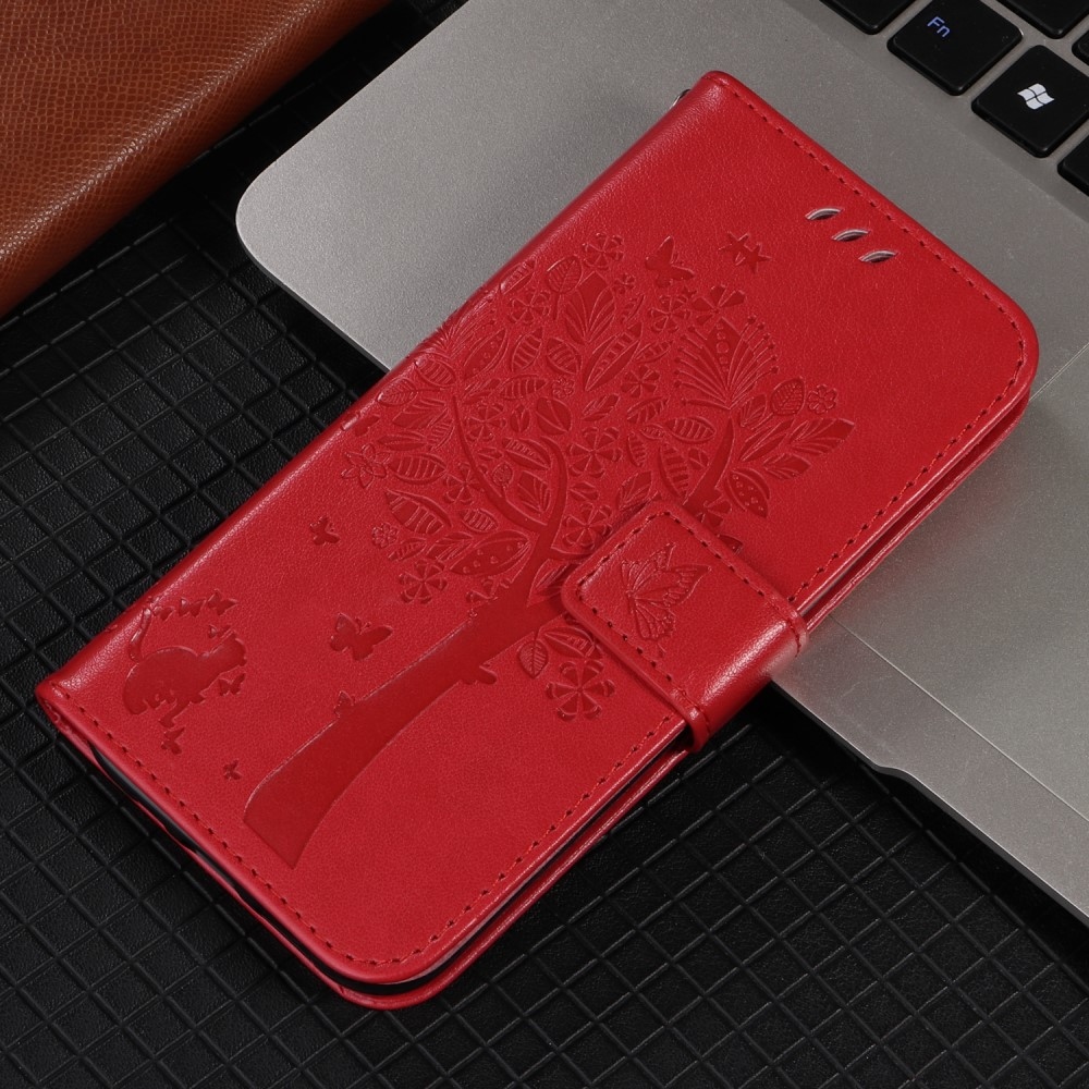 Fák könyv tok Xiaomi Redmi A5 (173.45x79.35x8.45mm) - piros