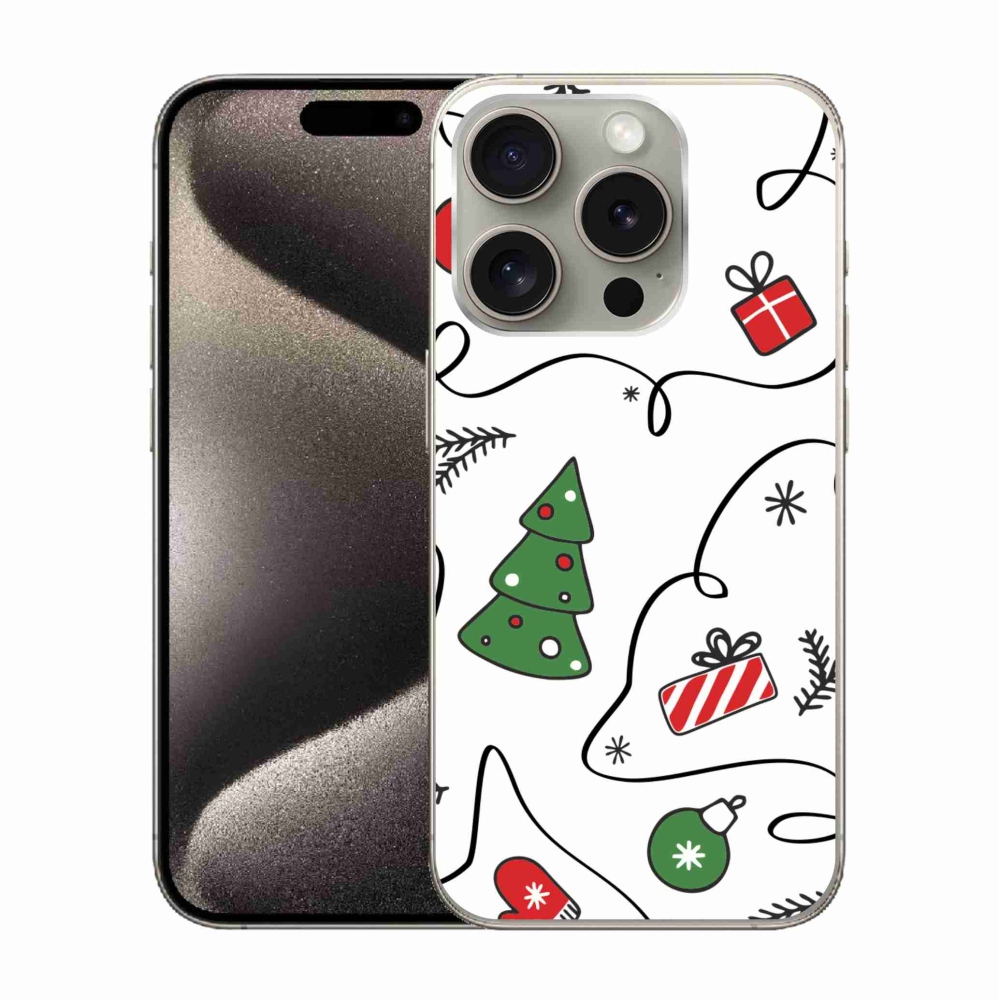 Gél borítás mmCase iPhone 15 Pro készülékhez - karácsonyi motívumok