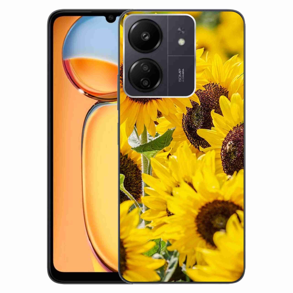 Gél borítás mmCase a Xiaomi Poco C65/Redmi 13C számára - napraforgó