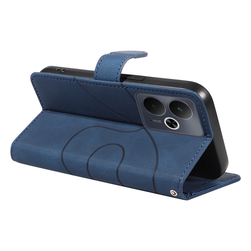 Ívelt könyvtáska a Realme 14 5G/14T 5G készülékhez - kék