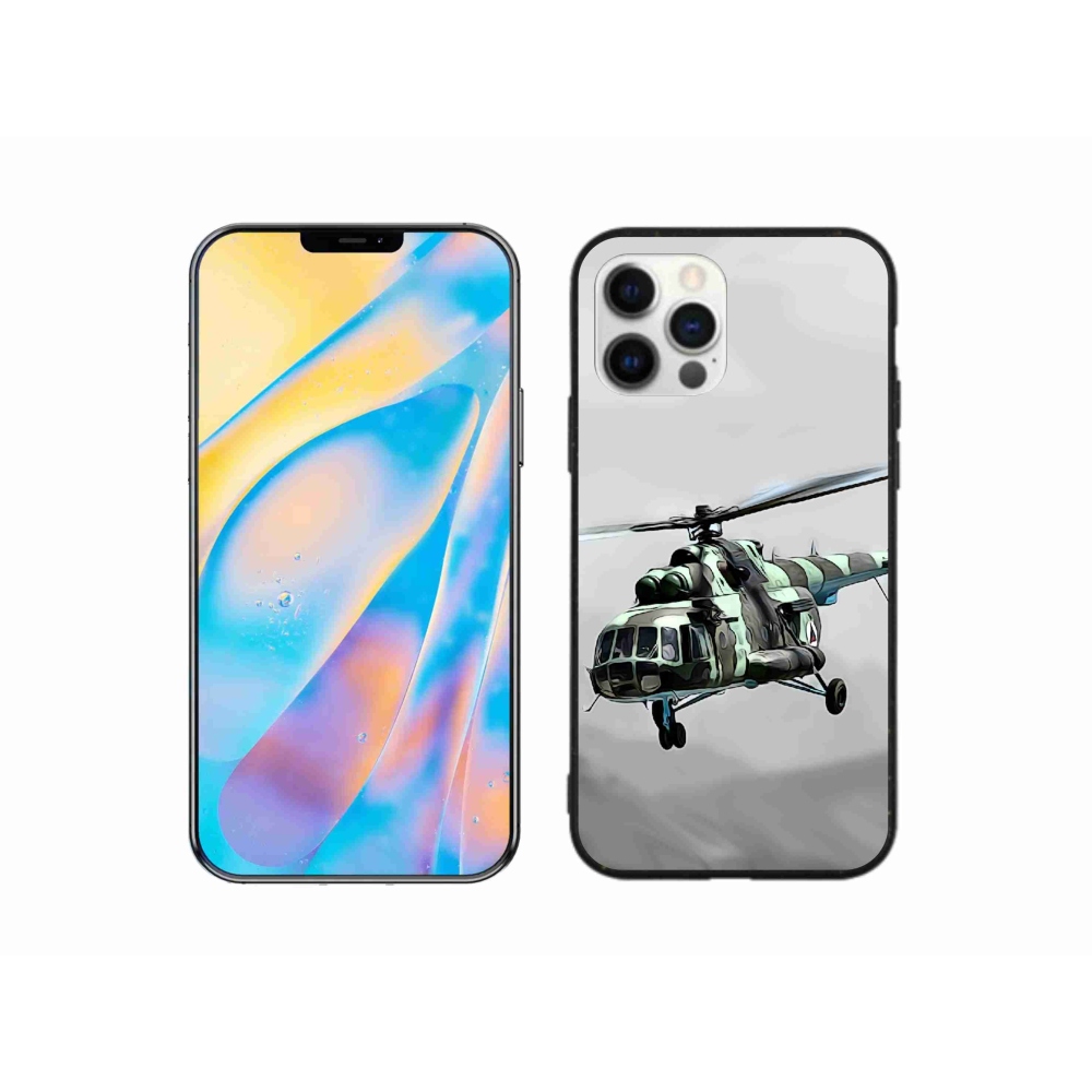 Zselés borítás mmCase iPhone 12 Pro készülékhez - katonai helikopter