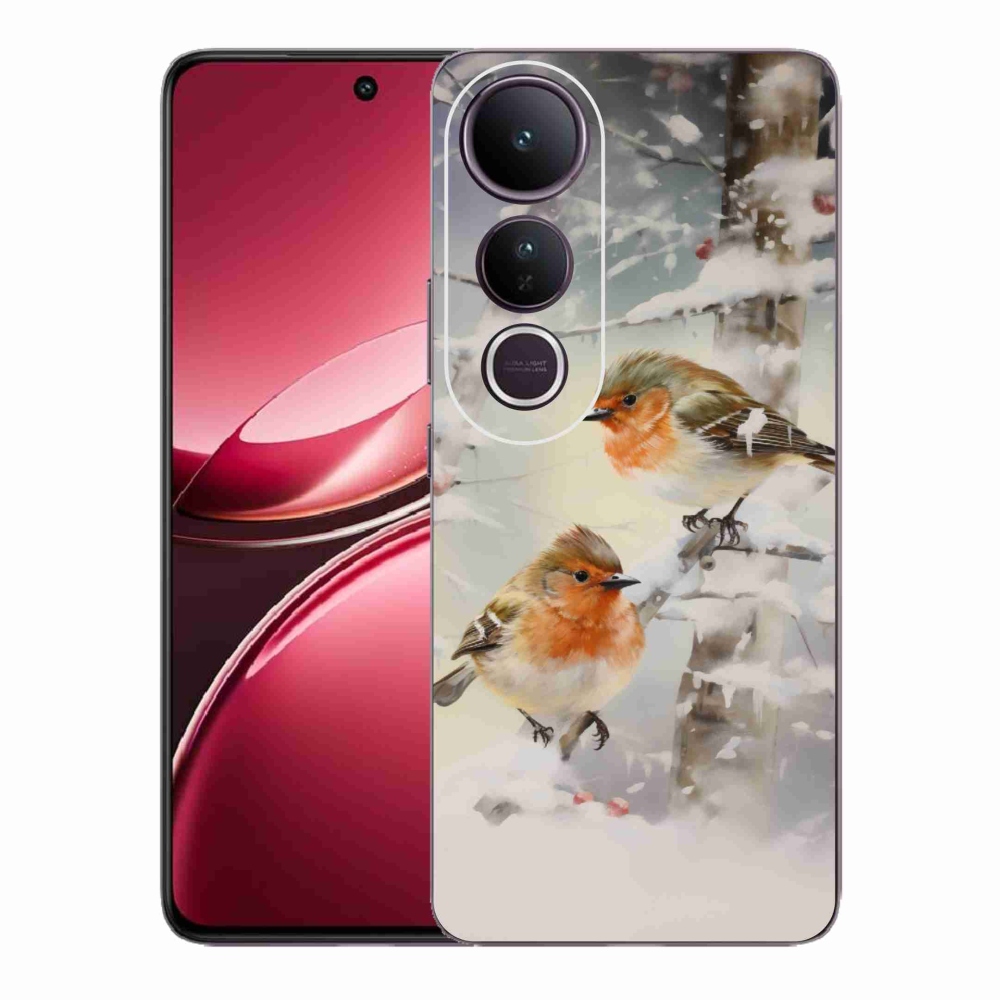 Gél borítás mmCase a Vivo V50 Lite 4G/5G készülékhez - madarak télen